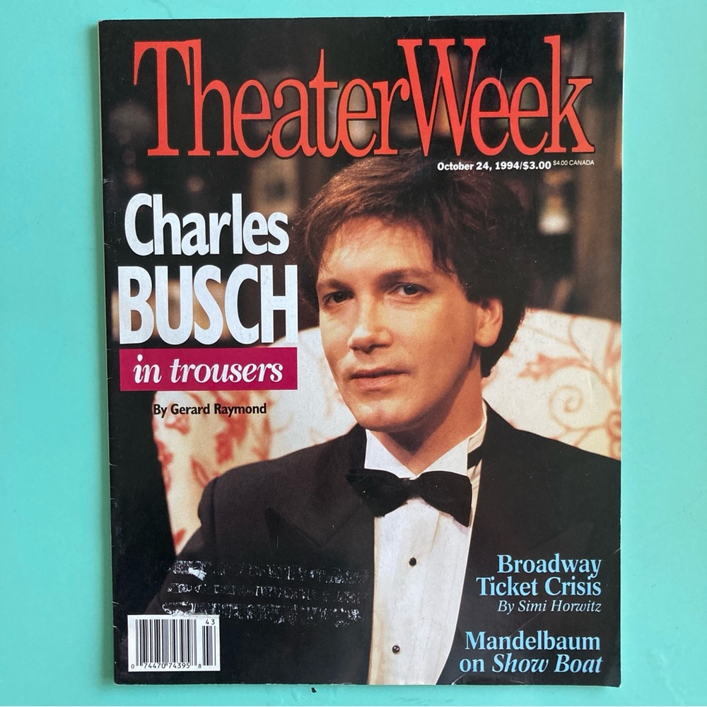 Charles BUSCH Theater Week Magazine October 24 1994  Label Residue - drag diva